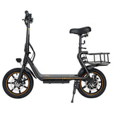 KuKirin C1 Electric Scooter mit Heckkorb 14" Reifen, 350W-Motor, 48V-15Ah-Batterie