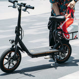 KuKirin C1 Electric Scooter mit Heckkorb 14" Reifen, 350W-Motor, 48V-15Ah-Batterie