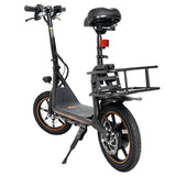 KuKirin C1 Electric Scooter mit Heckkorb 14" Reifen, 350W-Motor, 48V-15Ah-Batterie