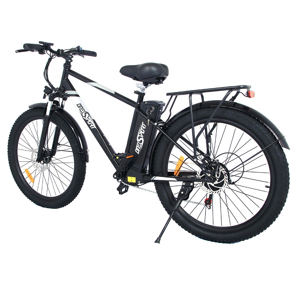 Bicicleta eléctrica ONESPORT OT13 de 26 pulgadas, neumáticos gruesos, motor de 350W, batería de 48V 15A