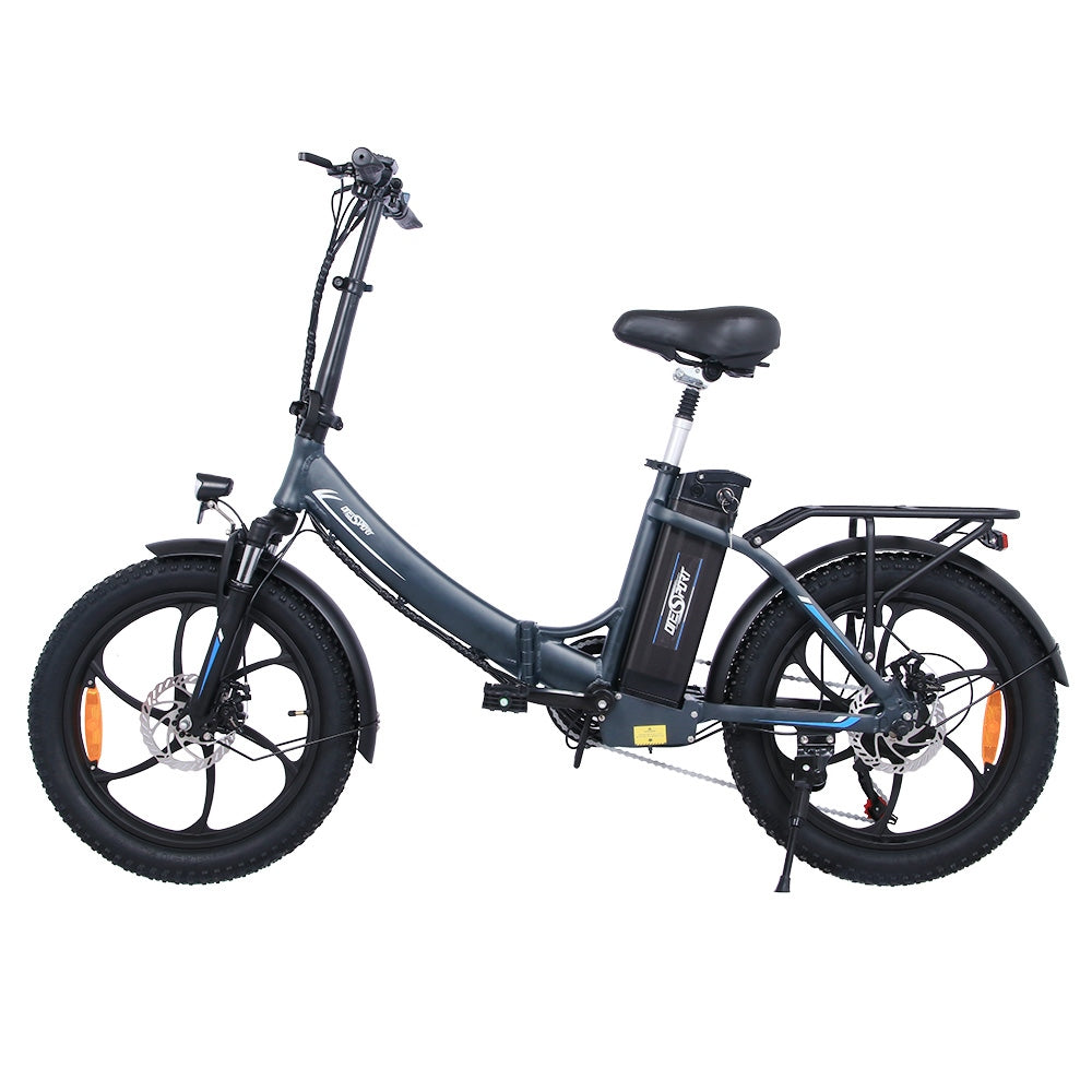 Bicicleta eléctrica ONESPORT OT16 de 20'', neumáticos gruesos, motor de 350W, batería de 48V 15A