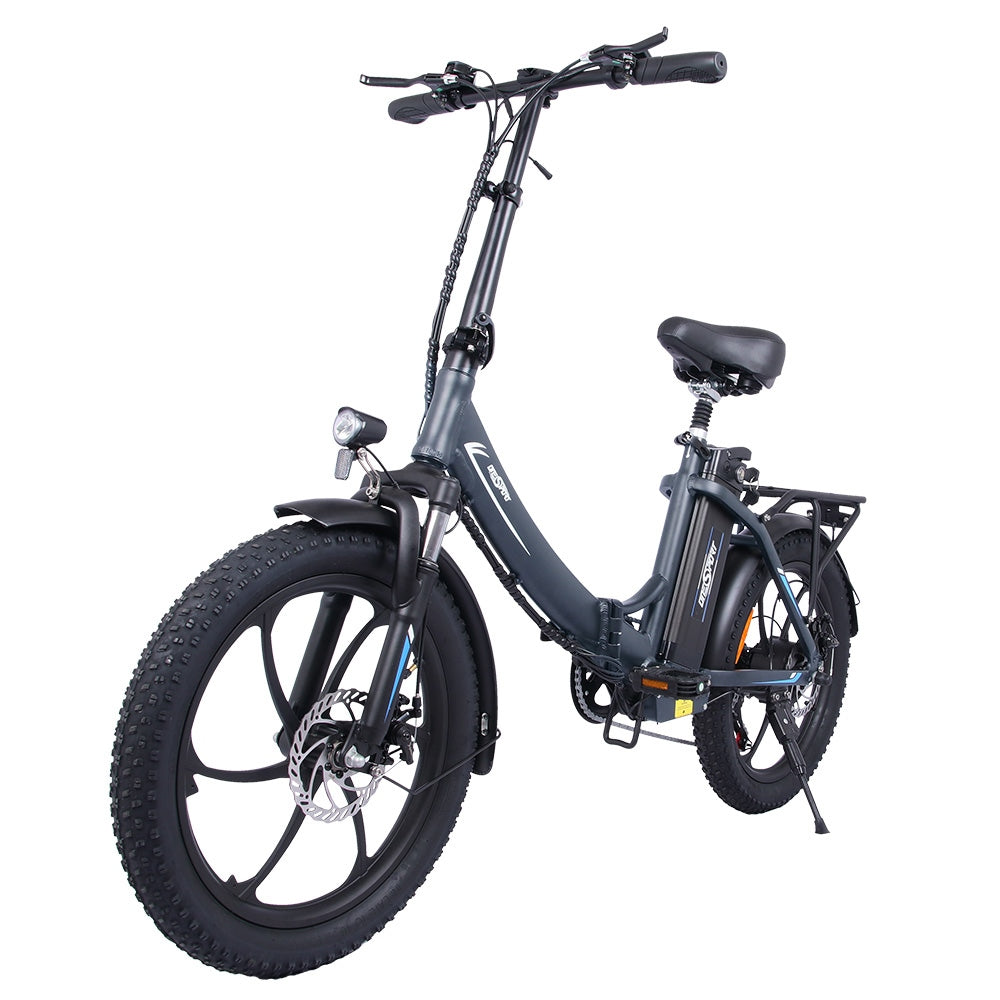 Bicicleta eléctrica ONESPORT OT16 de 20'', neumáticos gruesos, motor de 350W, batería de 48V 15A