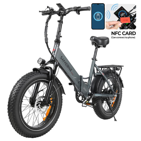 SAMEBIKE LOTDM200-II Folding Electric Bike 20" Fat Tires 750W Motor 48V 13Ah Battery