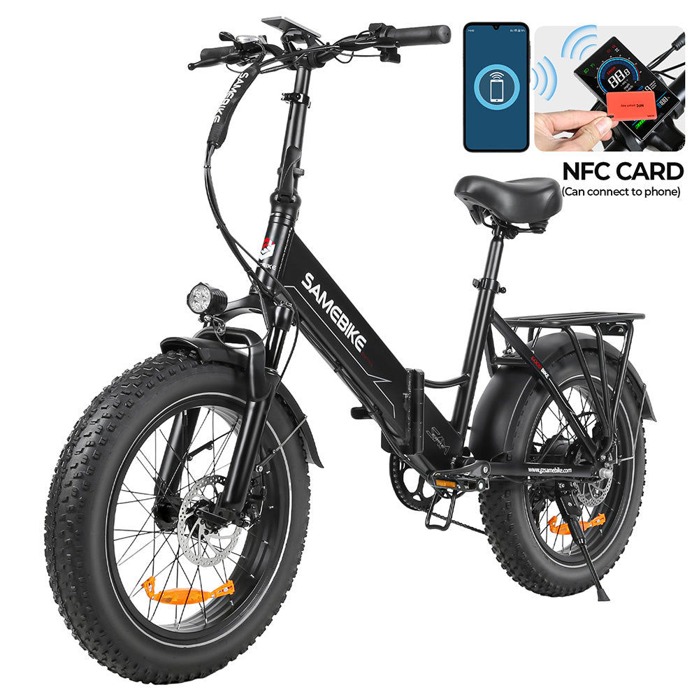 SAMEBIKE LOTDM200-II Folding Electric Bike 20" Fat Tires 750W Motor 48V 13Ah Battery