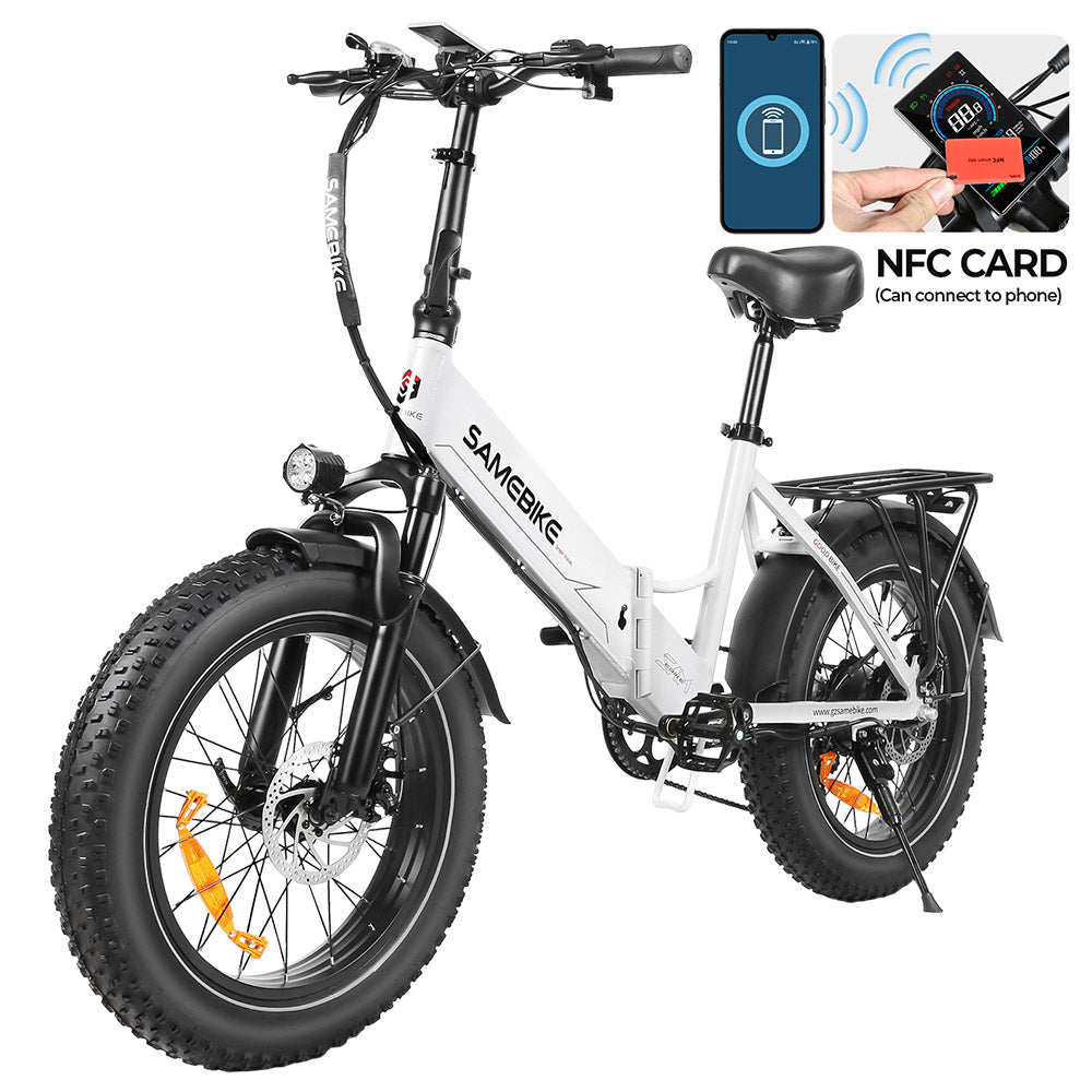 SAMEBIKE LOTDM200-II Folding Electric Bike 20" Fat Tires 750W Motor 48V 13Ah Battery