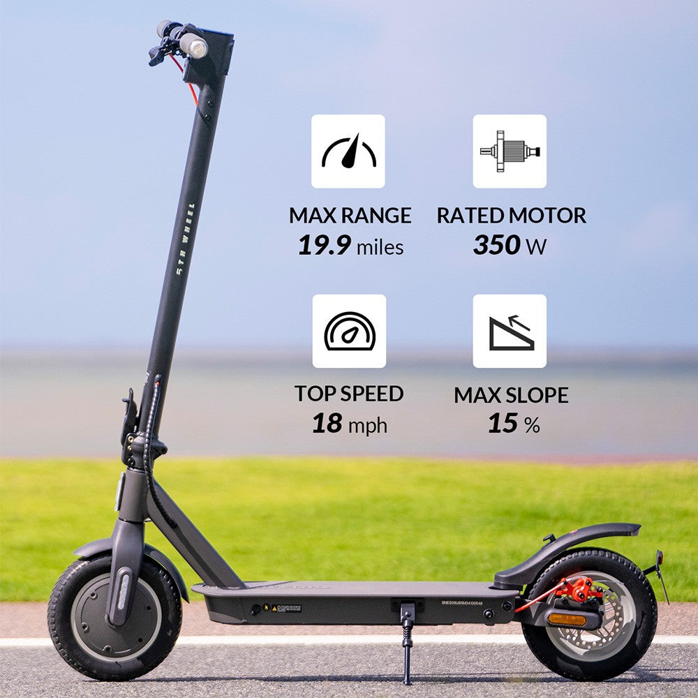 5TH WHEEL V30 Pro Electric Scooter 10" Tires 350W Motor 36V 7.5Ah Battery