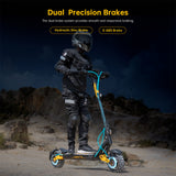 Ausom Leopard DT1 Pro Electric Scooter 10" Tires Dual 1000W Motors 52V 18.2Ah Battery