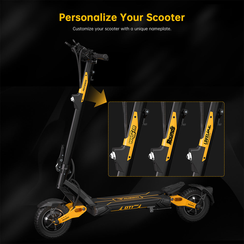 Ausom Leopard DT1 Pro Electric Scooter 10" Tires Dual 1000W Motors 52V 18.2Ah Battery