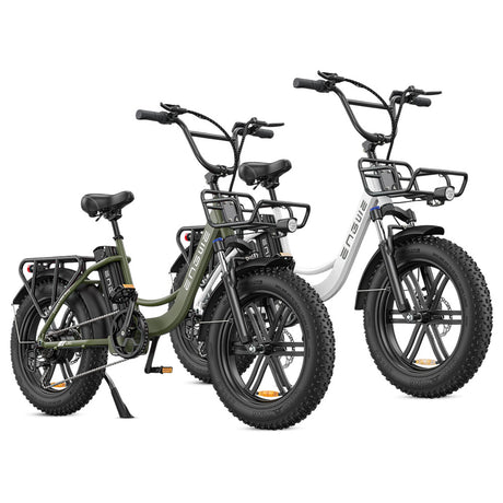 ENGWE L20 Bicicleta eléctrica paso a paso 20'' Neumáticos anchos Motor 250W Batería 48V 13Ah