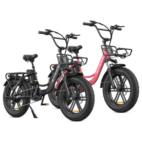 ENGWE L20 Bicicleta eléctrica paso a paso 20'' Neumáticos anchos Motor 250W Batería 48V 13Ah