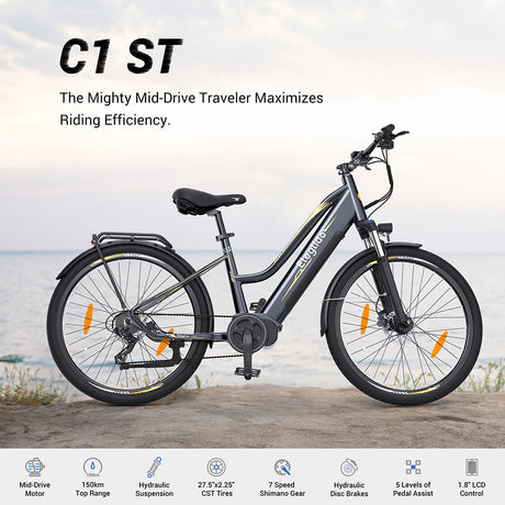 2-Pack Eleglide C1 Step-Thru Electric Trekking Bike Offer