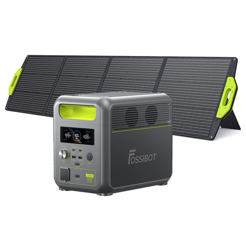 Fossibot F1200 Portable Power Station+ SP200 18V 200W Foldable Solar Panel