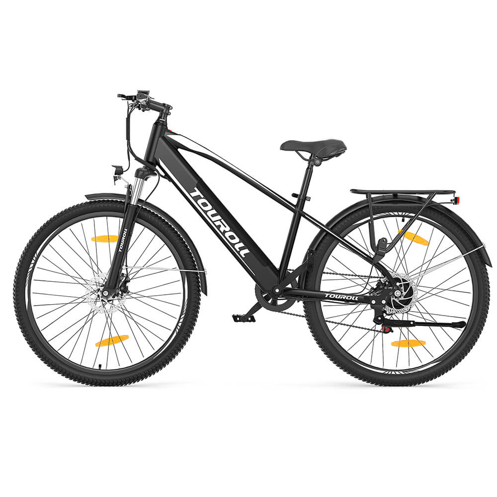 Turoll J1 Elektro-Trekkingrad, 27,5-Zoll-Reifen, 250-W-Motor, 36-V-15,6-Ah-Batterie