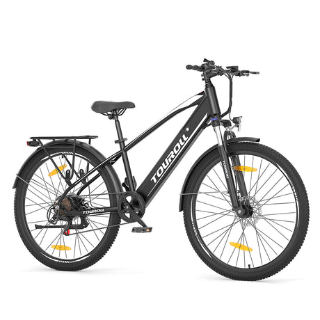 Touroll J1 bicicleta eléctrica de senderismo 27,5'' batería de motor 36V 15.6Ah con neumáticos 250W