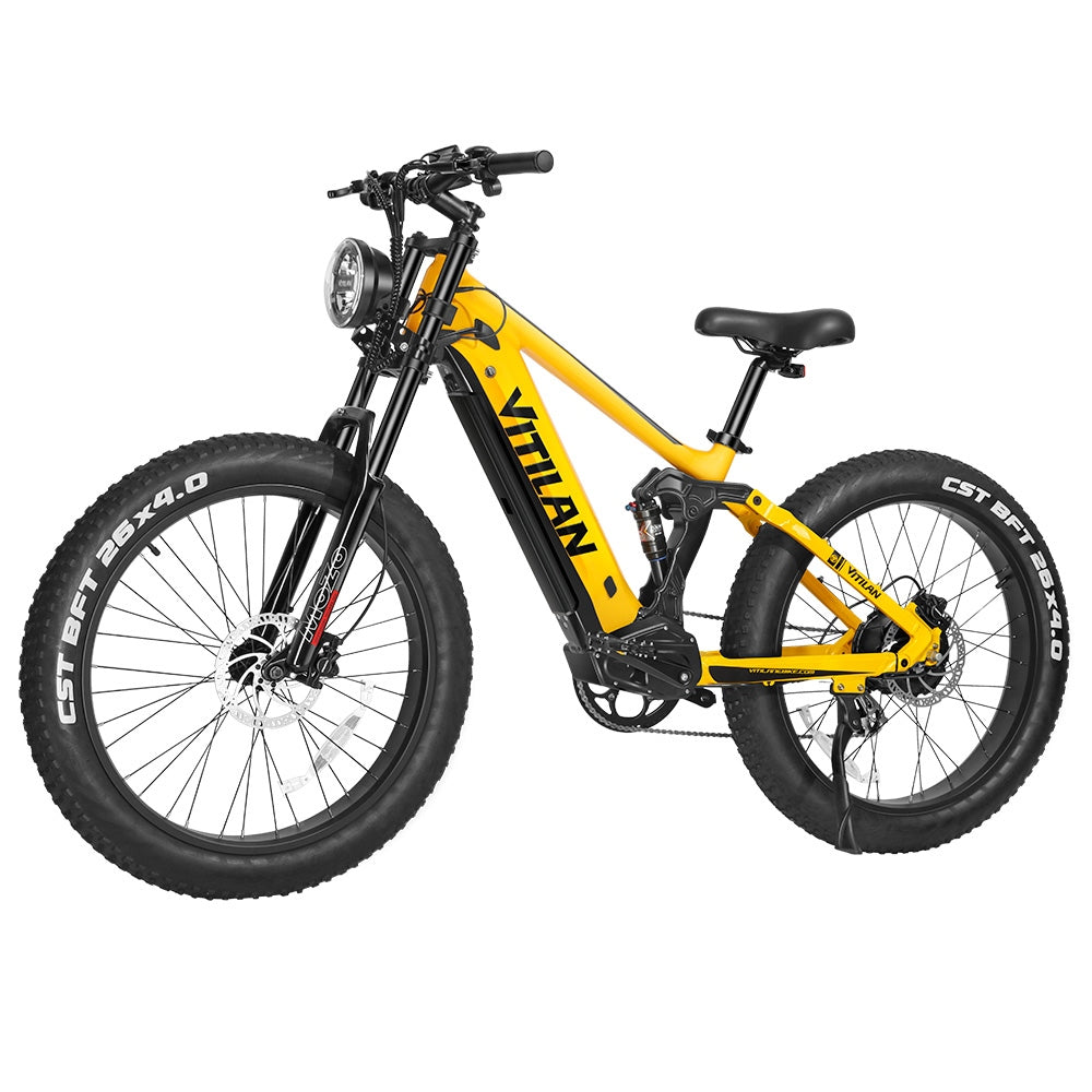 Vitilan T7 Mountain Electric Bike 26" Fat Tires 750W Motor 48V 20Ah Battery