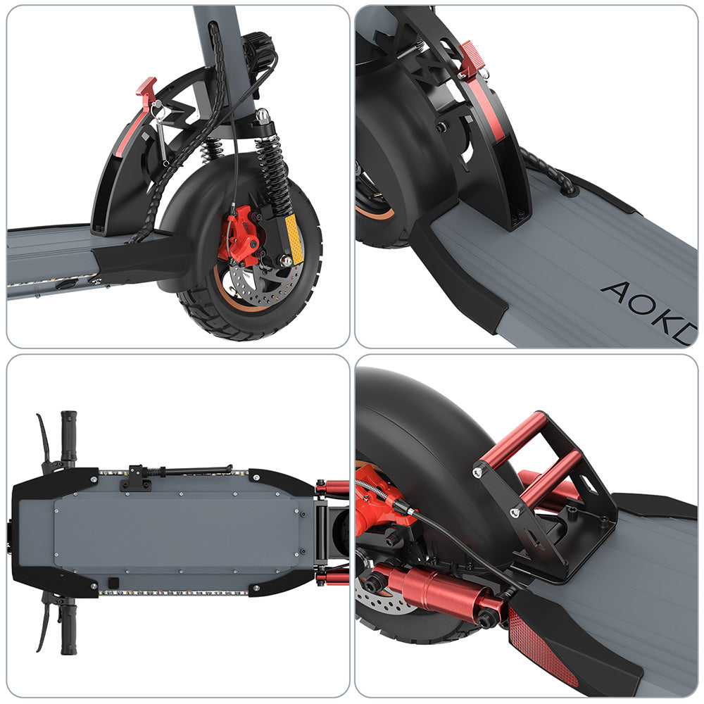 AOKDA A1 Electric Scooter 10" Off-Road Tires 800W Motor 48V 12.5Ah Battery