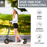 AOKDA A1 Electric Scooter 10" Off-Road Tires 800W Motor 48V 12.5Ah Battery