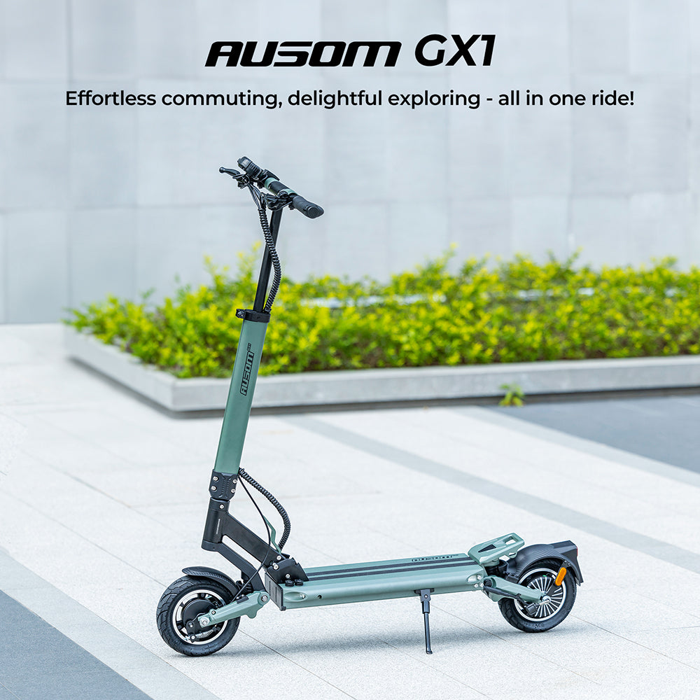 Ausom GX1 Electric Scooter mit NFC 9" Reifen 500W Motor 48V 15.6Ah Akku