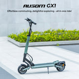 Ausom GX1 Electric Scooter with NFC 9" Tires 500W Motor 48V 15.6Ah Battery