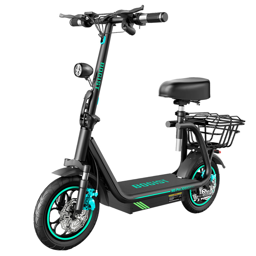 BOGIST M5 Pro+ Electric Scooter with Seat 12" Tires 500W 48V 15Ah Battery