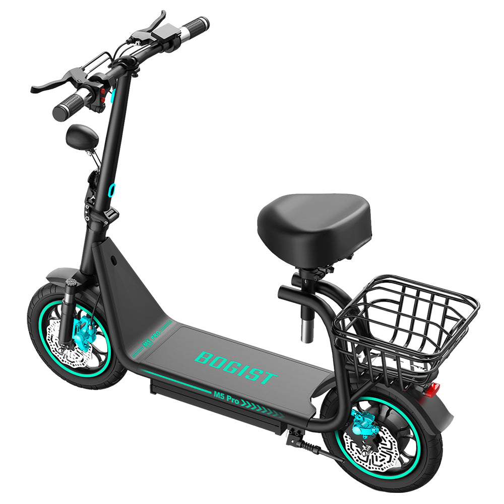 BOGIST M5 Pro+ Electric Scooter with Seat 12" Tires 500W 48V 15Ah Battery