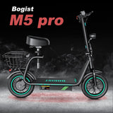 BOGIST M5 Pro+ Electric Scooter with Seat 12" Tires 500W 48V 15Ah Battery