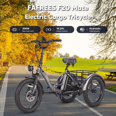 Fafrees F20 Mate E Tricycle 20'' Fat Tire 500W-Motor 18,2Ah Batterie