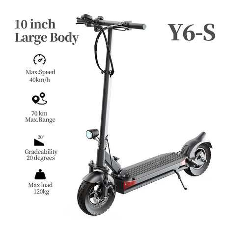 JOYOR Y6-S Scooter eléctrico 10'' Neumáticos 500W Motor 48V 18Ah Batería