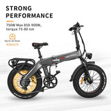 DRVETION BT20 Folding Electric Bike 20" Fat Tires 750W Motor 48V 10Ah Battery