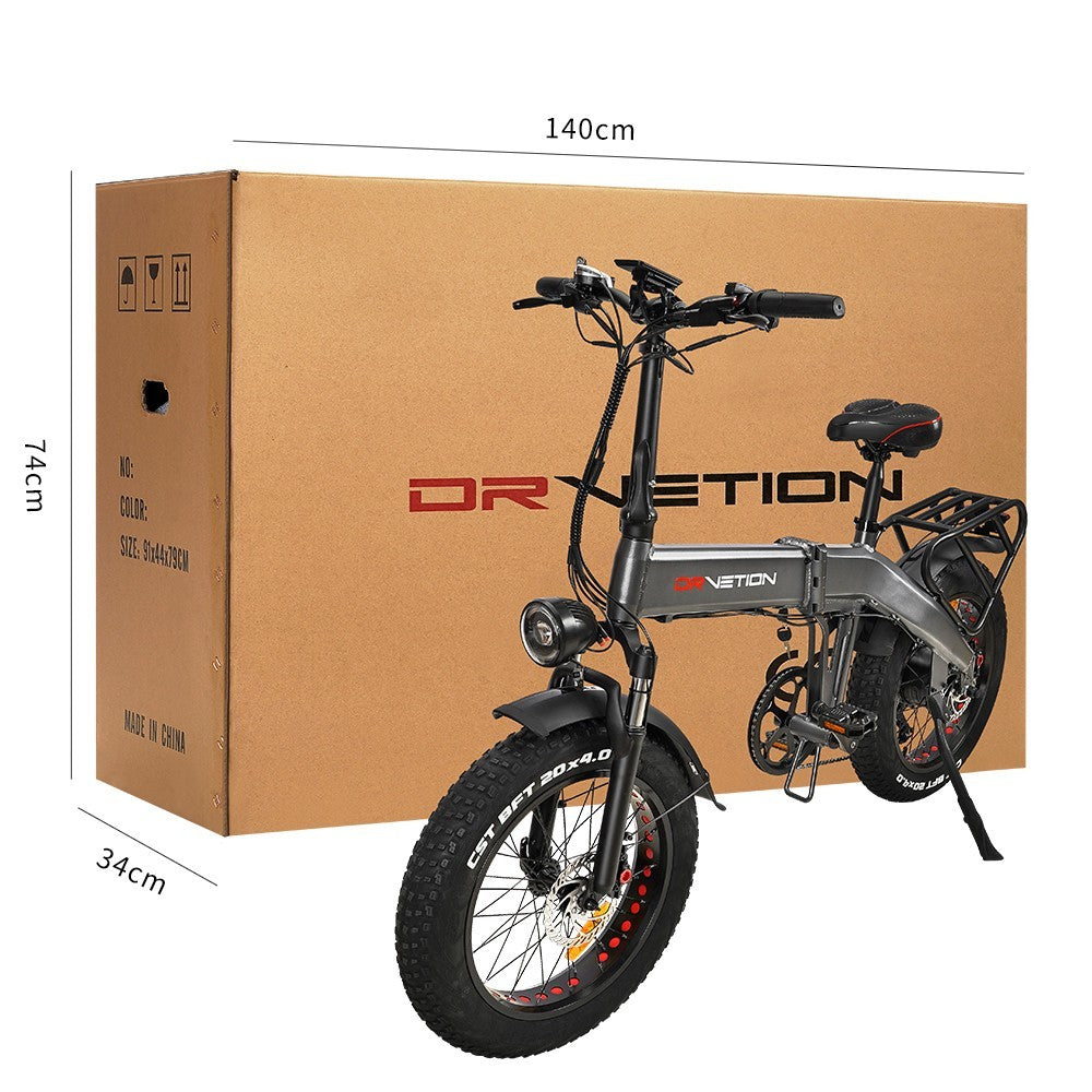 DRVETION BT20 Folding Electric Bike 20" Fat Tires 750W Motor 48V 10Ah Battery