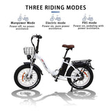 DRVETION CT20 Electric Bike 20" Tires 750W Motor 48V 10Ah/15Ah/20Ah Battery