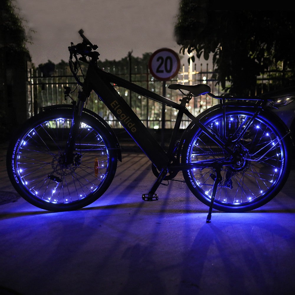 Blue Bike Wheel Lights (2pcs, No Battery)