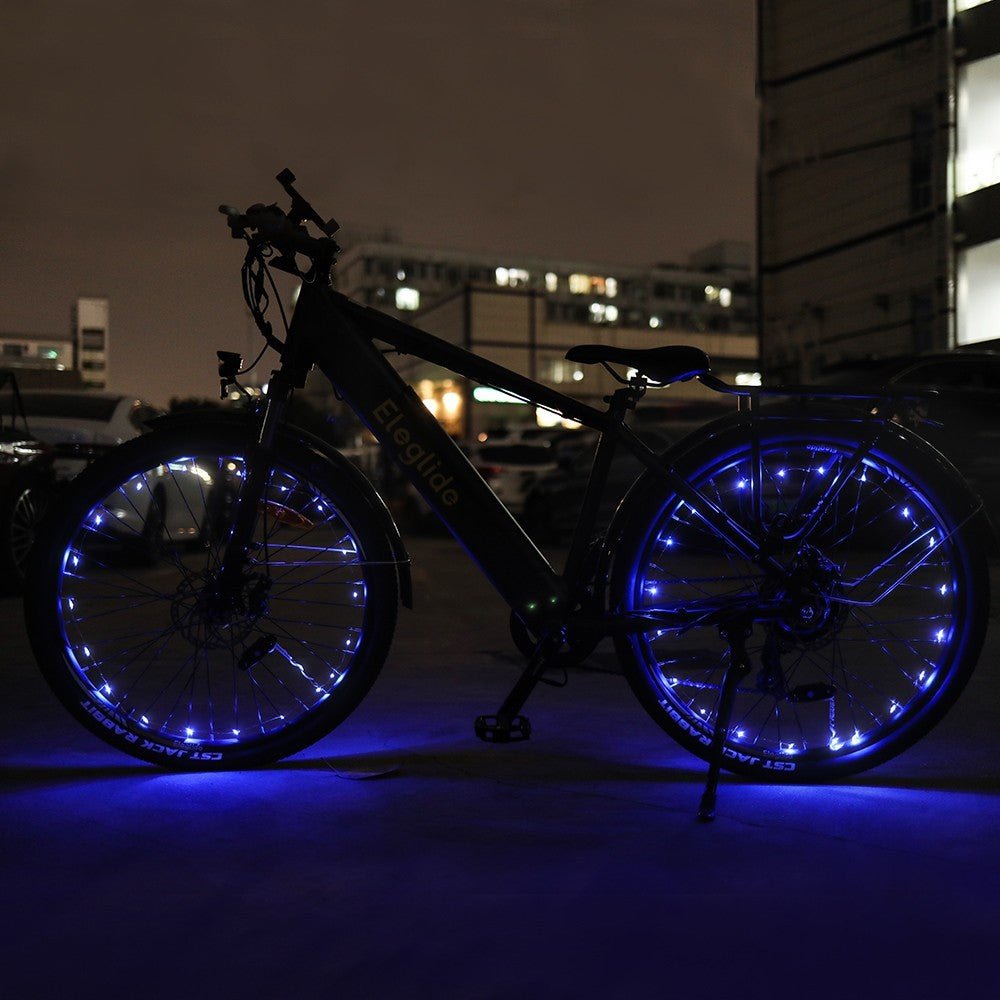 Blue Bike Wheel Lights (2pcs, No Battery)