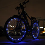 Blue Bike Wheel Lights (2pcs, No Battery)