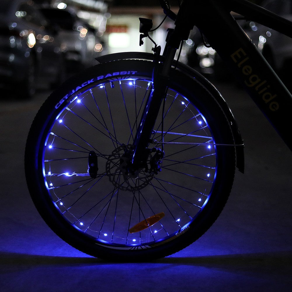 Blue Bike Wheel Lights (2pcs, No Battery)