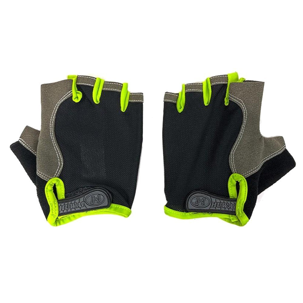 Black & Green Cycling Gloves (L)