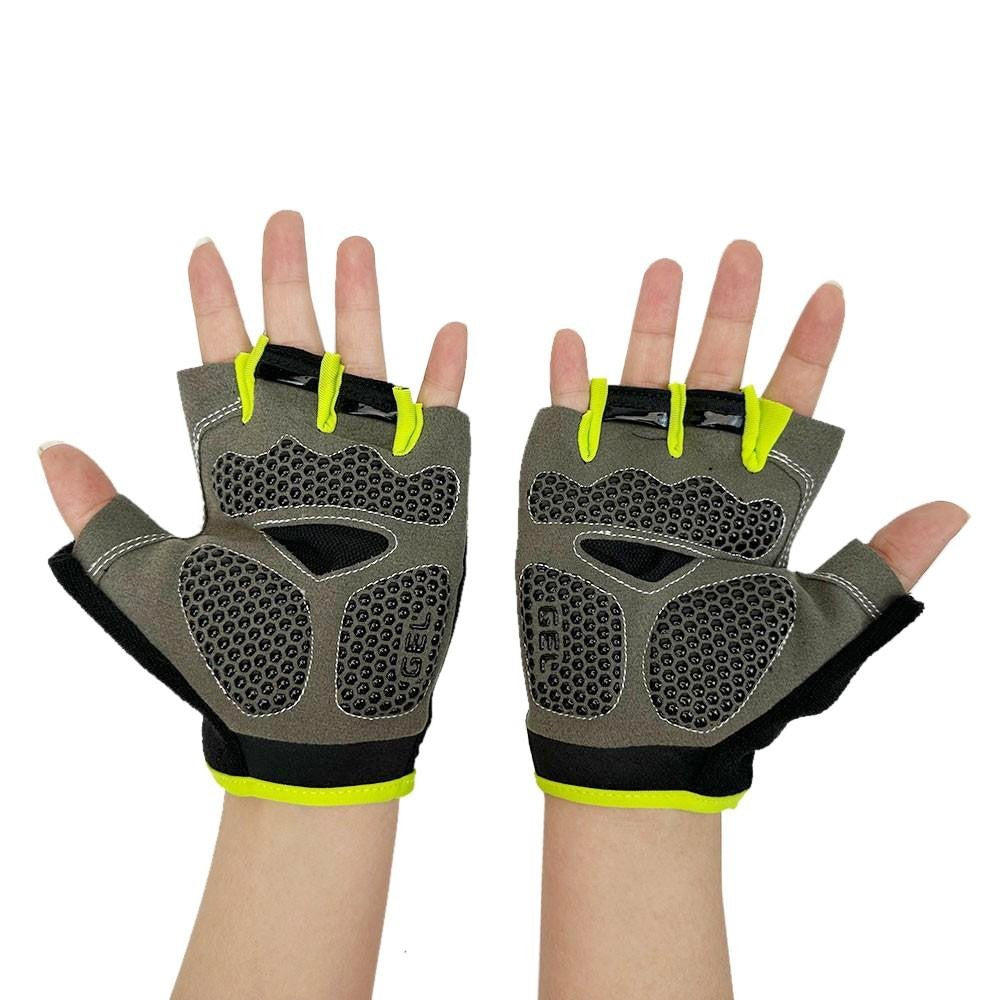 Eleglide Black & Green Cycling Gloves (L)