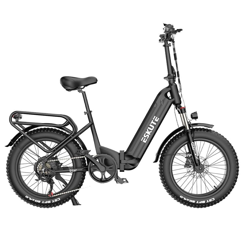 ESKUTE Star Folding Electric Bike 20" Fat Tires 250W 48V 25Ah Battery