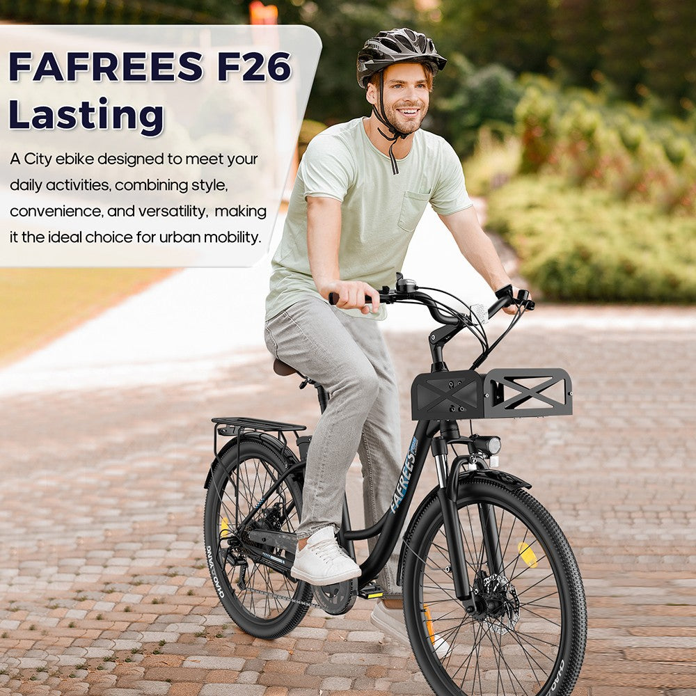 Fafrees F26 Lasting Electric Bike 26" Tires 250W Motor 36V 20.3Ah Battery