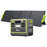 FOSSiBOT F2400 Portable Power Station + SP200 18V 200W Foldable Solar Panel