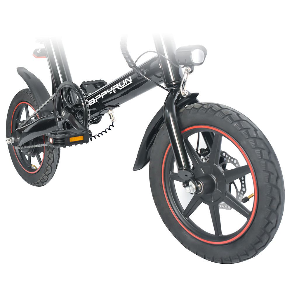 Happyrun HR-X40 Electric City Bike 14" Tires 350W Motor 36V 6Ah Battery