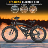 Hidoes B3 Electric Bike 26" Fat Tires 1200W Motor 48V 18.2Ah Battery