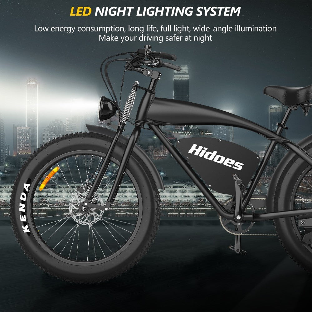 Hidoes B3 eBike 26" Fat-Reifen 1200W-Motor 48V 18.2Ah Batterie