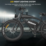 Hidoes B3 Electric Bike 26" Fat Tires 1200W Motor 48V 18.2Ah Battery