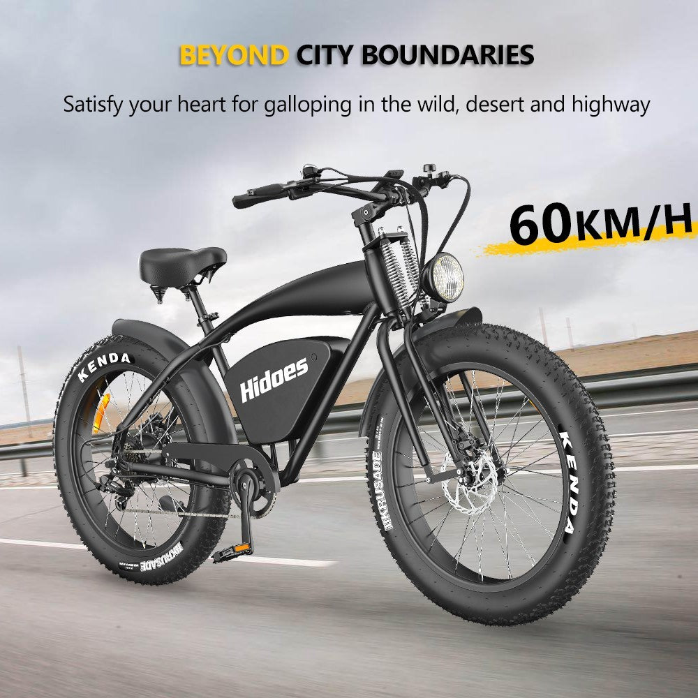 Hidoes B3 eBike 26" Fat-Reifen 1200W-Motor 48V 18.2Ah Batterie