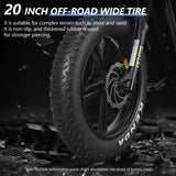 Hidoes B6 Electric Dirt Bike 20" Fat Tires 1200W Motor 48V 17.5Ah Battery