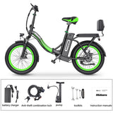 Hidoes C1 Electric Bike 20" Tires 750W Motor 48V 13Ah Battery