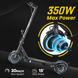 Honey Whale E9 Electric Scooter with ABE 8.5" Tires 500W 36V 7.5Ah Battery