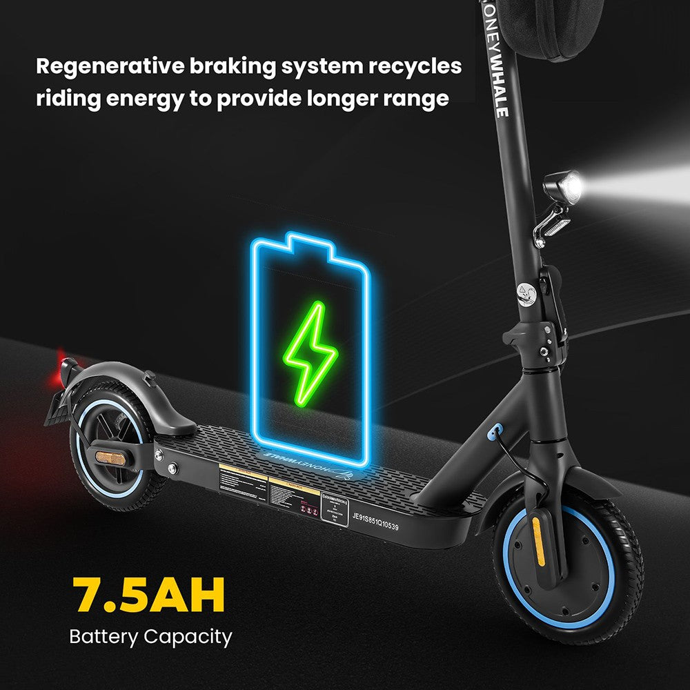 Honey Whale E9 Electric Scooter with ABE 8.5" Tires 500W 36V 7.5Ah Battery