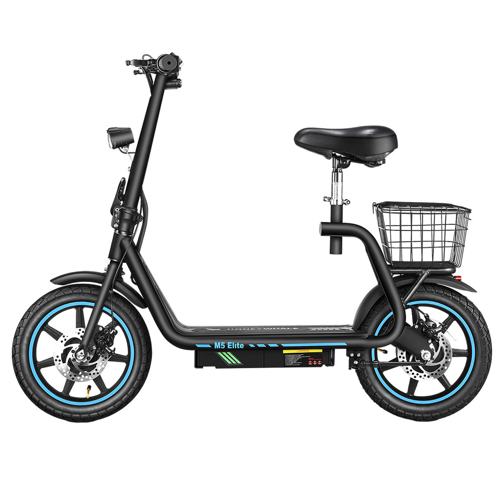 Honey Whale M5 Elite Electric Scooter with Seat 14" Tires 500W 48V 13Ah Battery